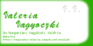 valeria vagyoczki business card